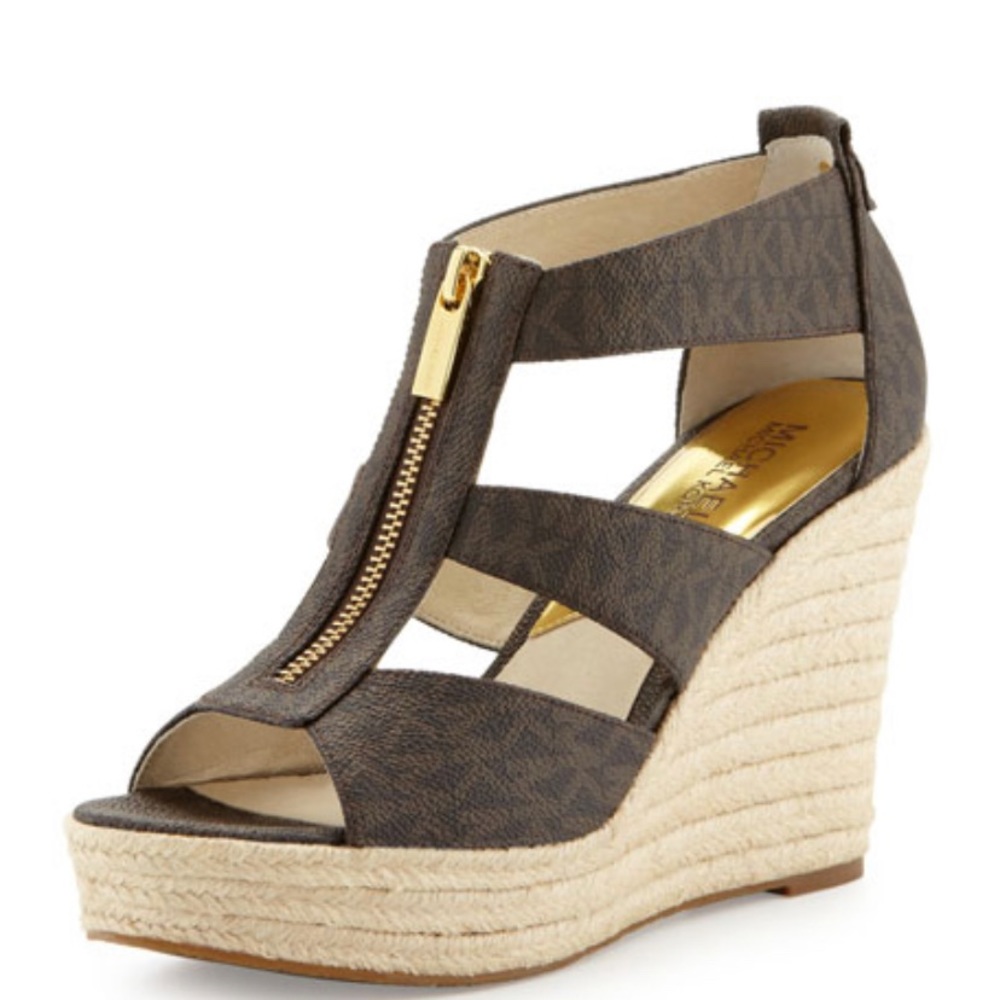 Michael Kors Damita wedge signature print